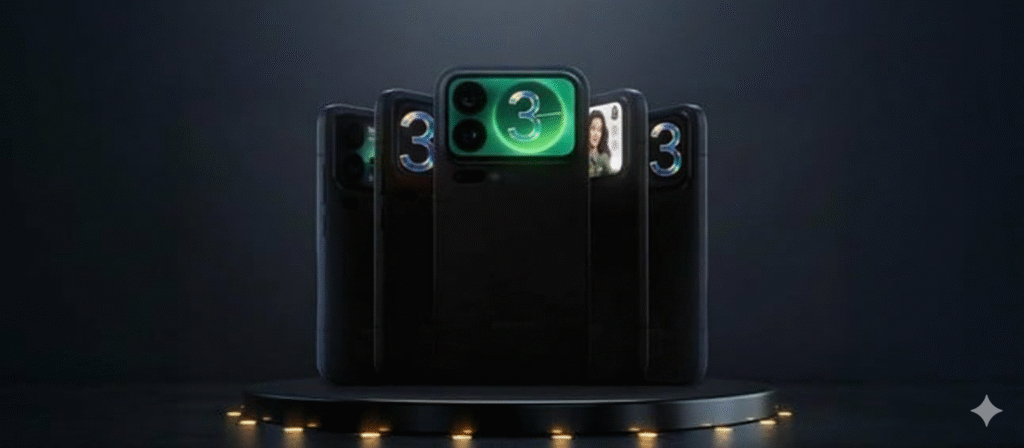 Imagem do Xiaomi Updates da HyperOS 3.0 na tela traseira de telefones xiaomi